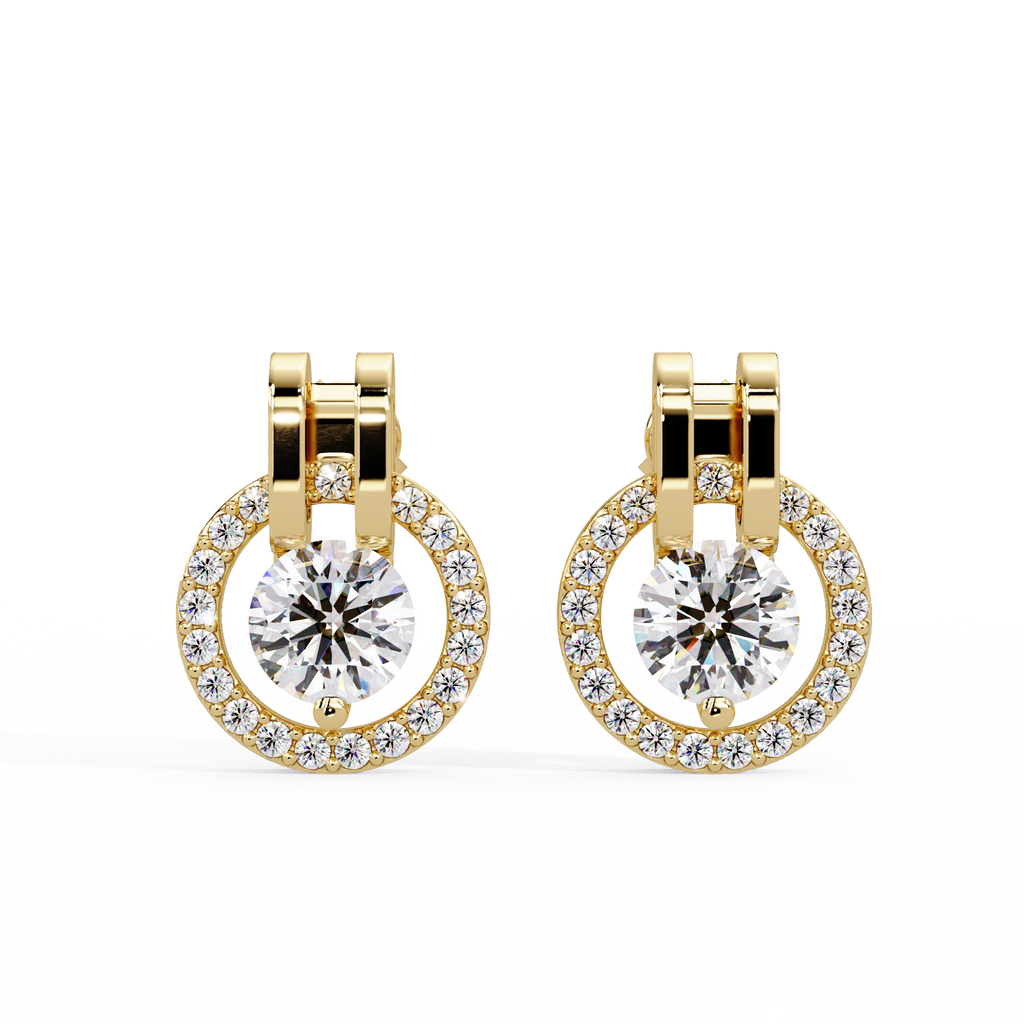 IGI Certified-1.5 Ct. Lab Grown Diamond (VS/E-F) Solitaire Earring