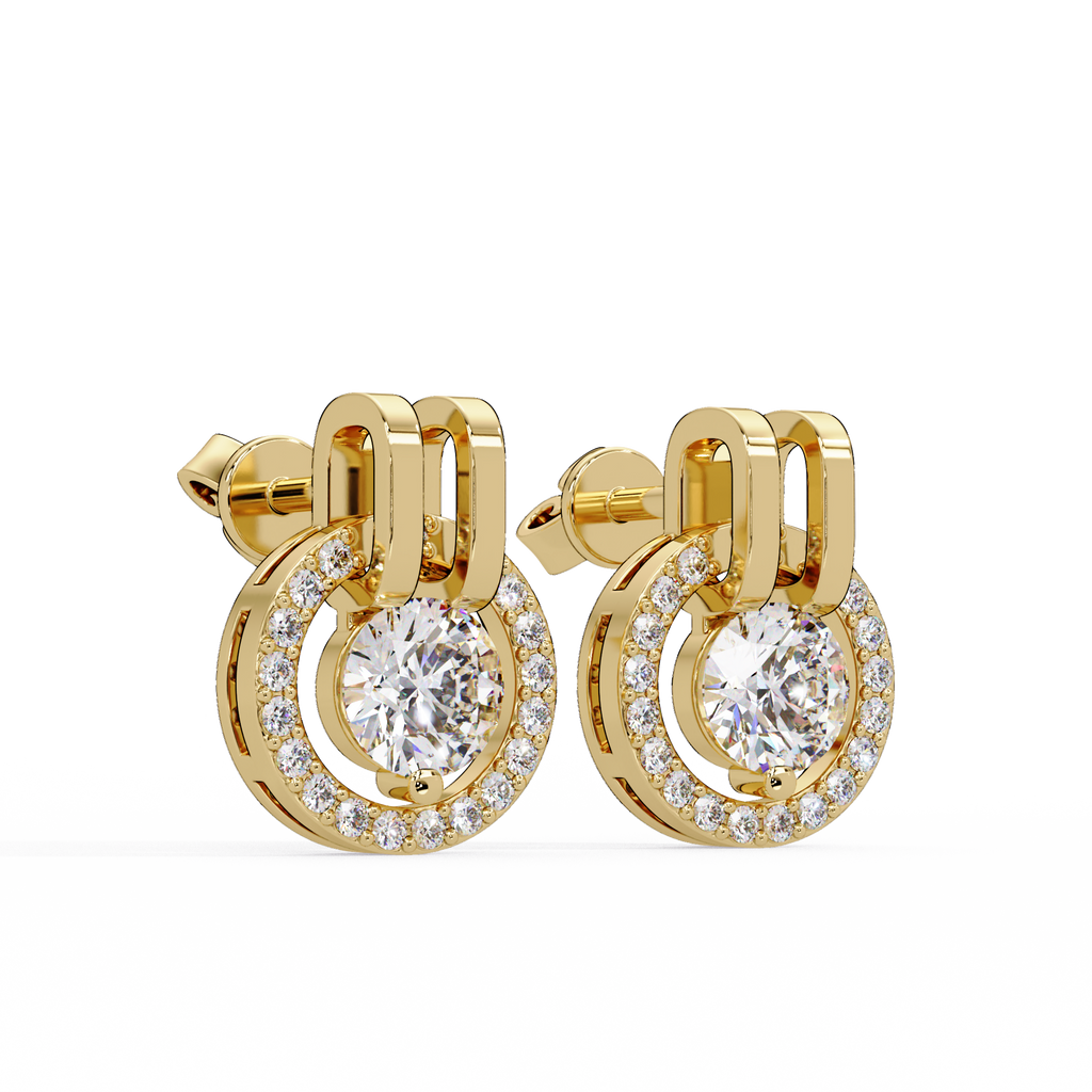IGI Certified-1.5 Ct. Lab Grown Diamond (VS/E-F) Solitaire Earring