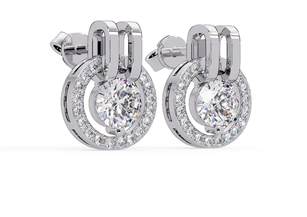 IGI Certified-1.5 Ct. Lab Grown Diamond (VS/E-F) Solitaire Earring