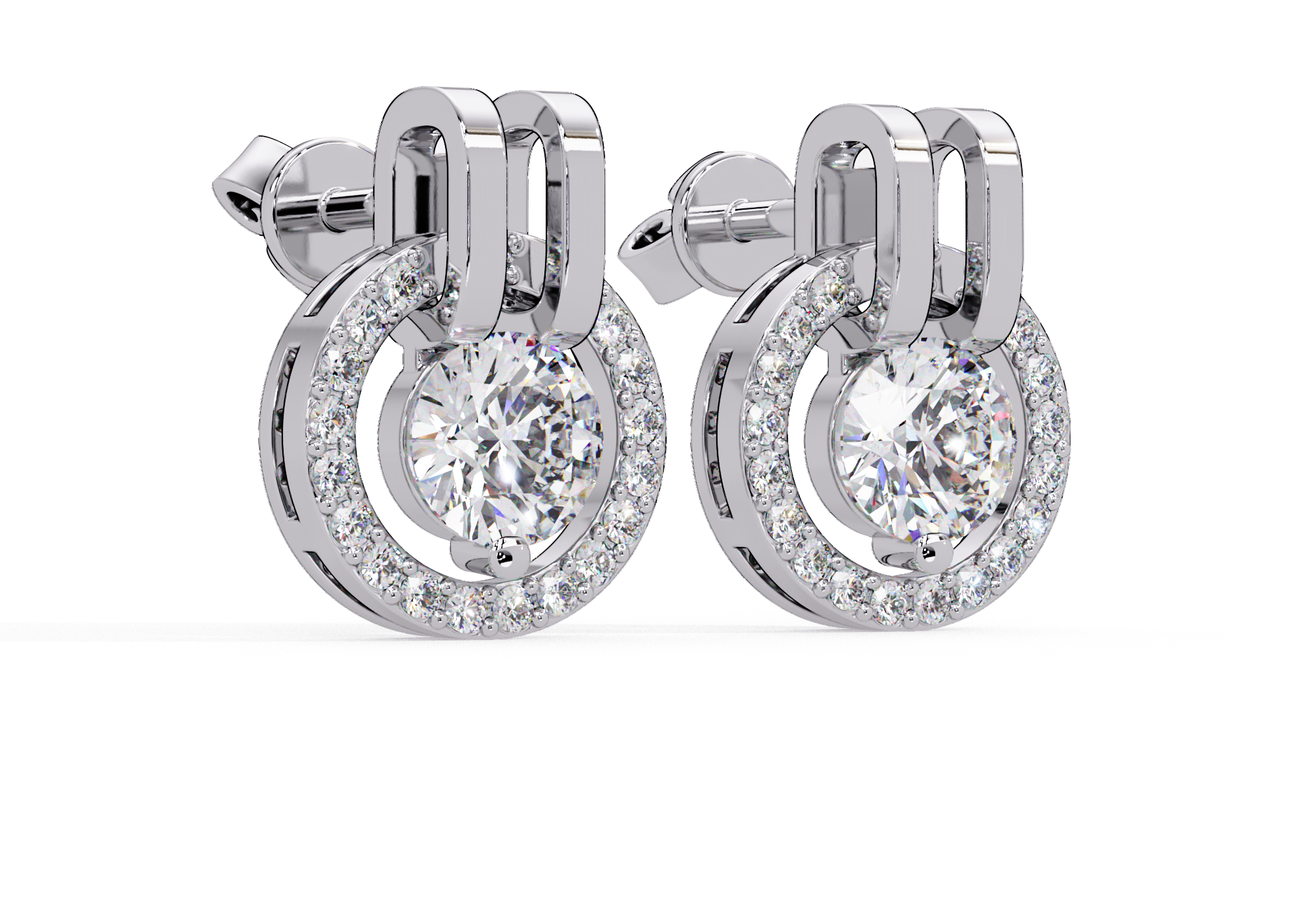 IGI Certified-1.5 Ct. Lab Grown Diamond (VS/E-F) Solitaire Earring
