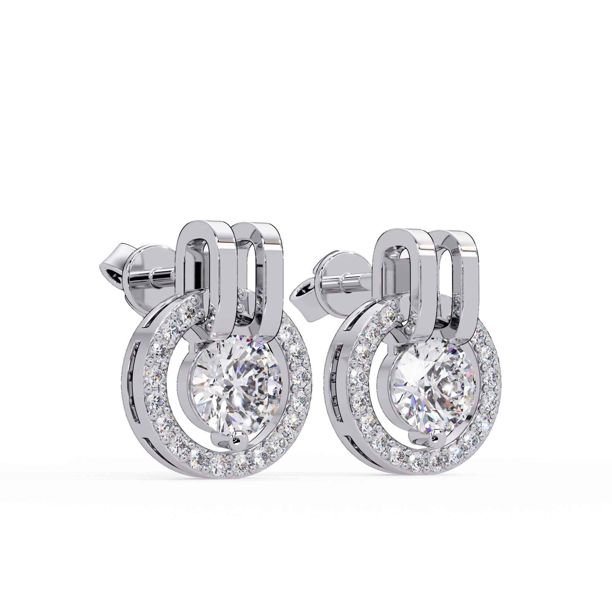 IGI Certified-1.5 Ct. Lab Grown Diamond (VS/E-F) Solitaire Earring