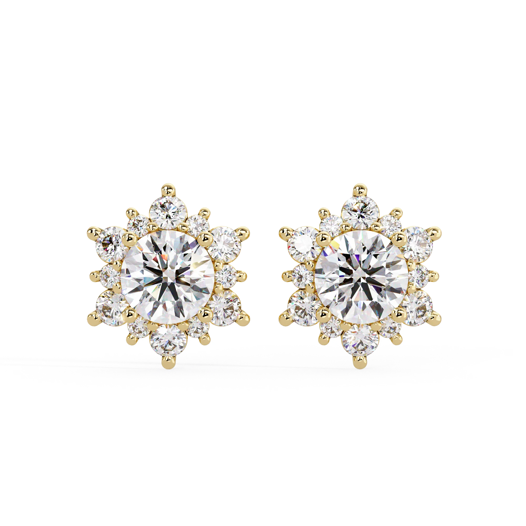 IGI Certified- 3 Ct. Lab Grown Diamond (VS/E-F) Diamond Cluster Stud Earrings Earring