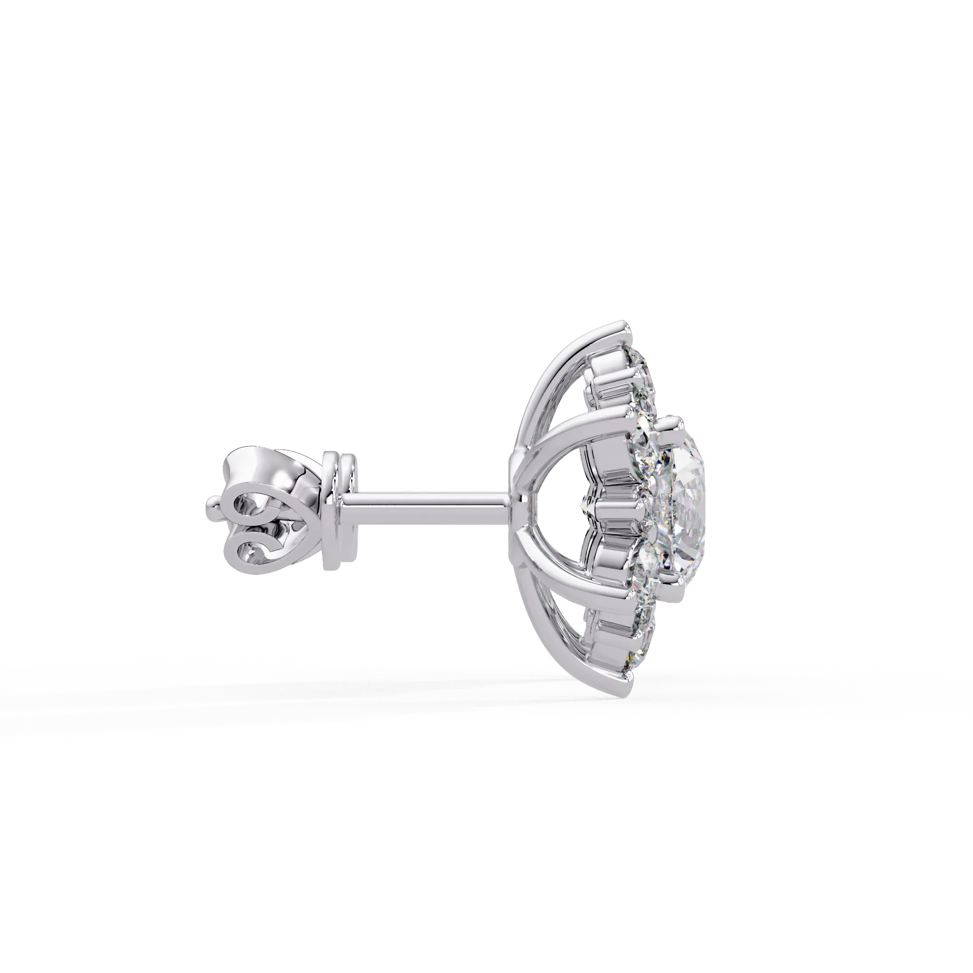 IGI Certified- 3 Ct. Lab Grown Diamond (VS/E-F) Diamond Cluster Stud Earrings Earring