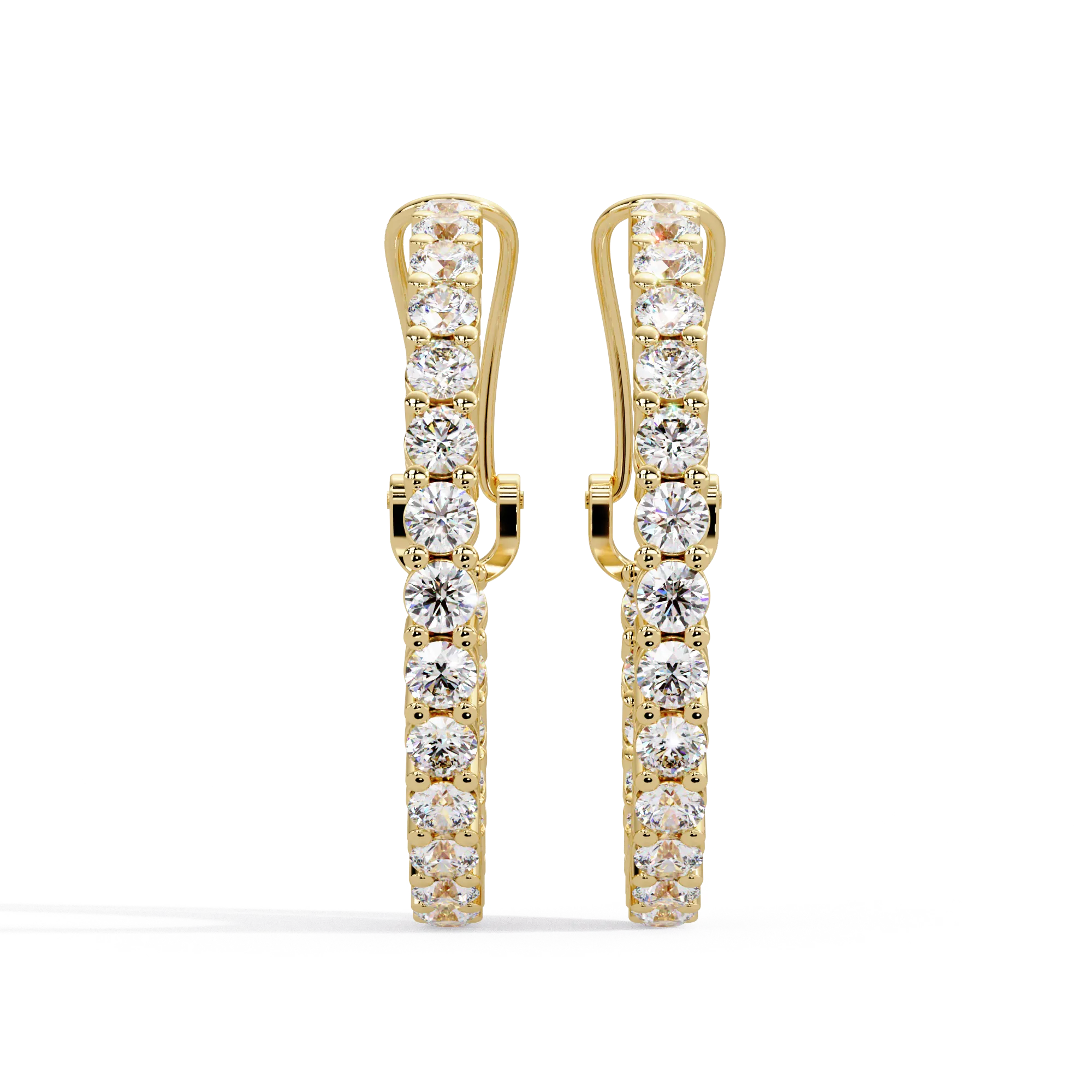 IGI Certified- 4.25 Ct. Lab Grown Diamond (VS/E-F) Diamond Hoop Earring