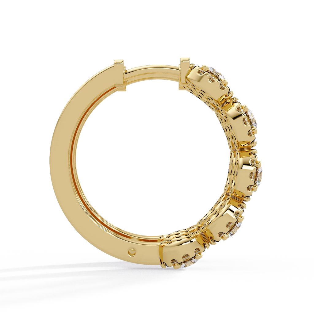 IGI Certified- 1.5 Ct. Lab Grown Diamond (VS/E-F) Multi-Cluster Diamond Halo Hoop Earrings