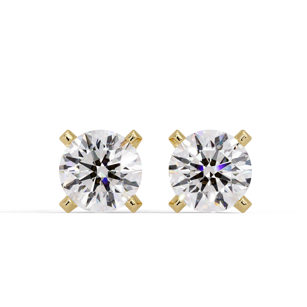 IGI Certified- 3 Ct. Lab Grown Diamond (VS/E-F) Elegant Diamond Stud Earrings