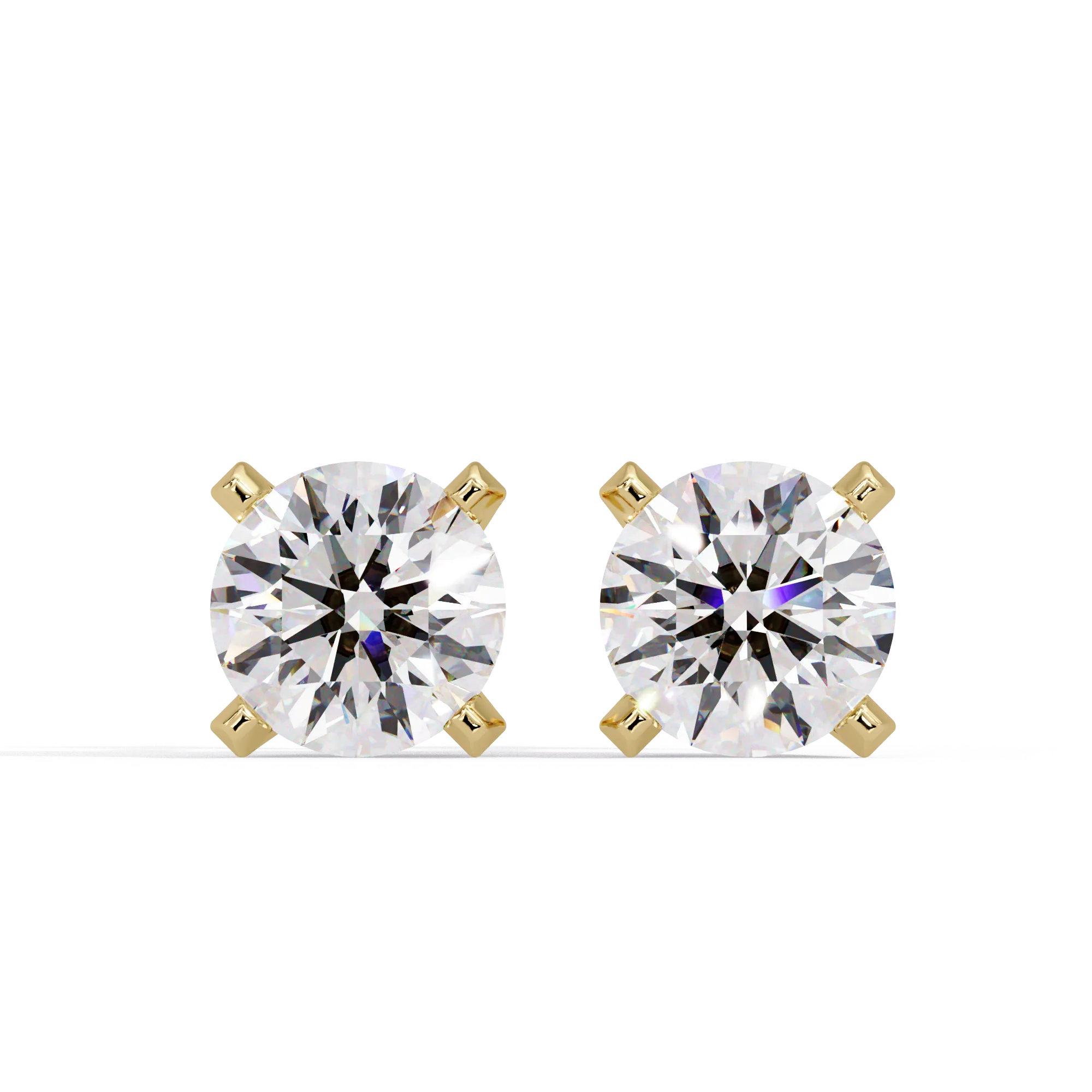 IGI Certified- 3 Ct. Lab Grown Diamond (VS/E-F) Elegant Diamond Stud Earrings