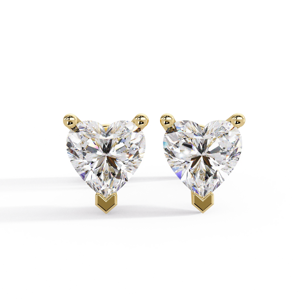 IGI Certified-1.25 Cts Lab Grown Diamond (VS/E-F) Heart Earrings