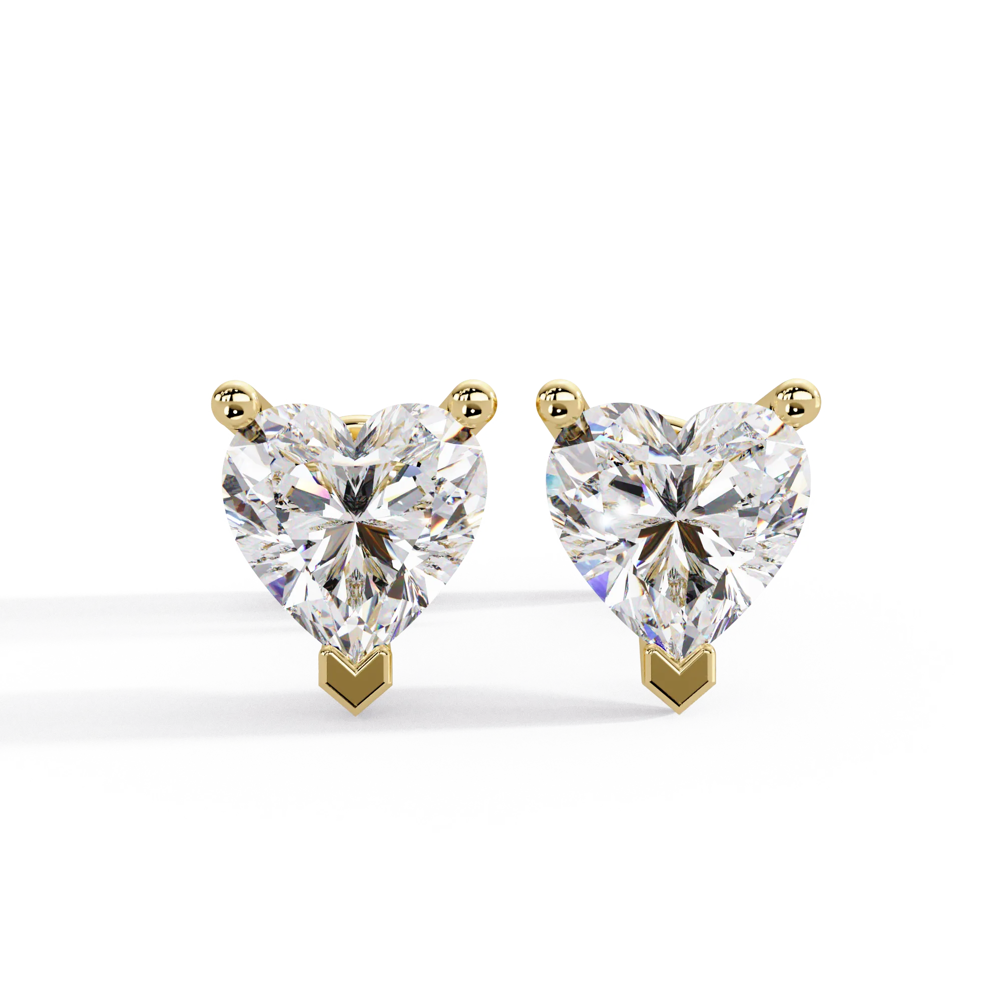 IGI Certified-1.25 Cts Lab Grown Diamond (VS/E-F) Heart Earrings