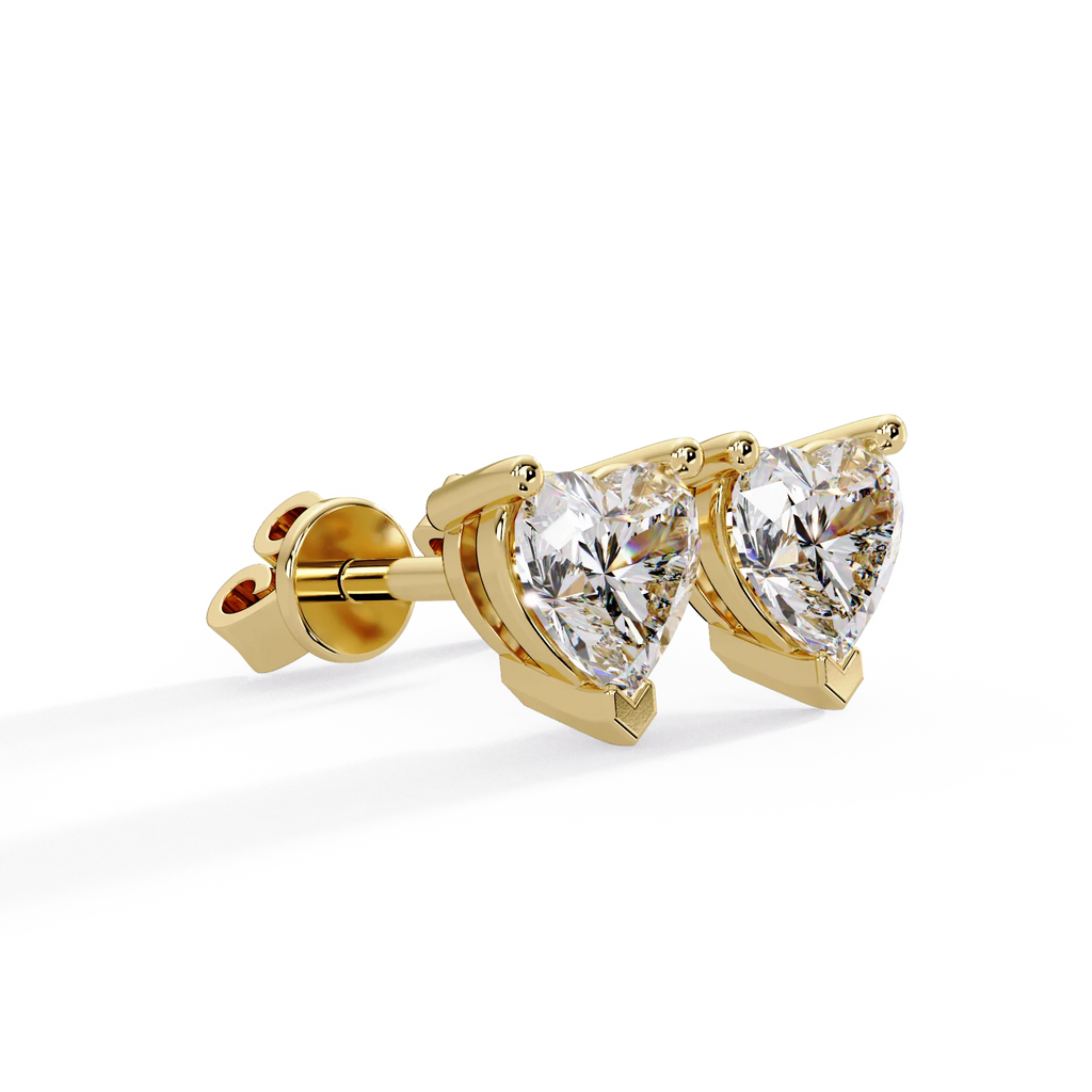 IGI Certified-1.25 Cts Lab Grown Diamond (VS/E-F) Heart Earrings