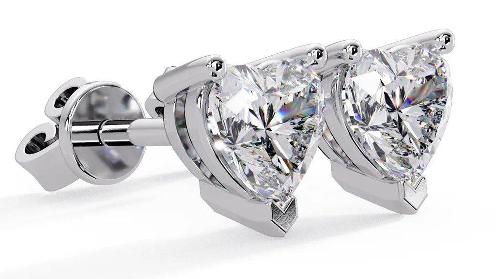 IGI Certified-1.25 Cts Lab Grown Diamond (VS/E-F) Heart Earrings