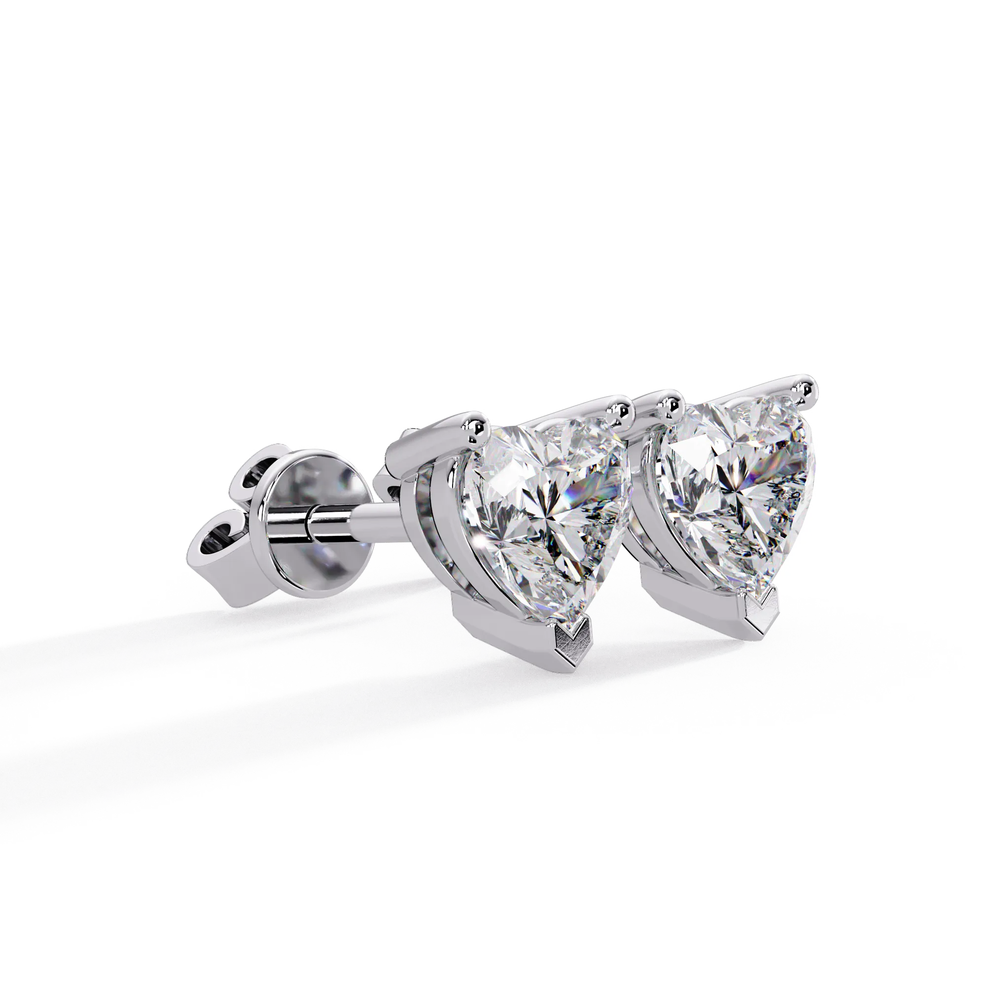 IGI Certified-1.25 Cts Lab Grown Diamond (VS/E-F) Heart Earrings