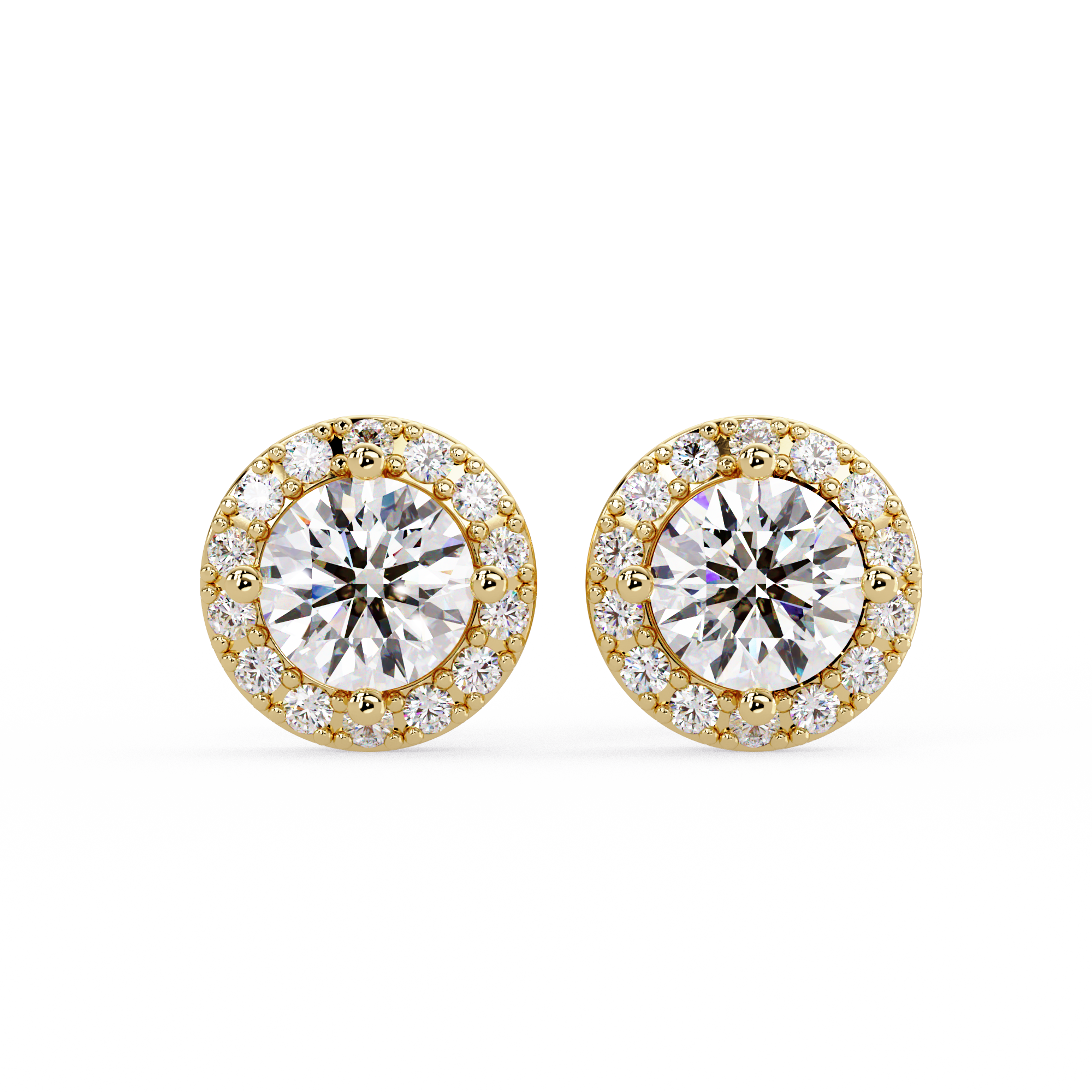 IGI Certified- 1 Ct. Lab Grown Diamond (VS/E-F) The Stella: Classic Diamond Cluster Earrings