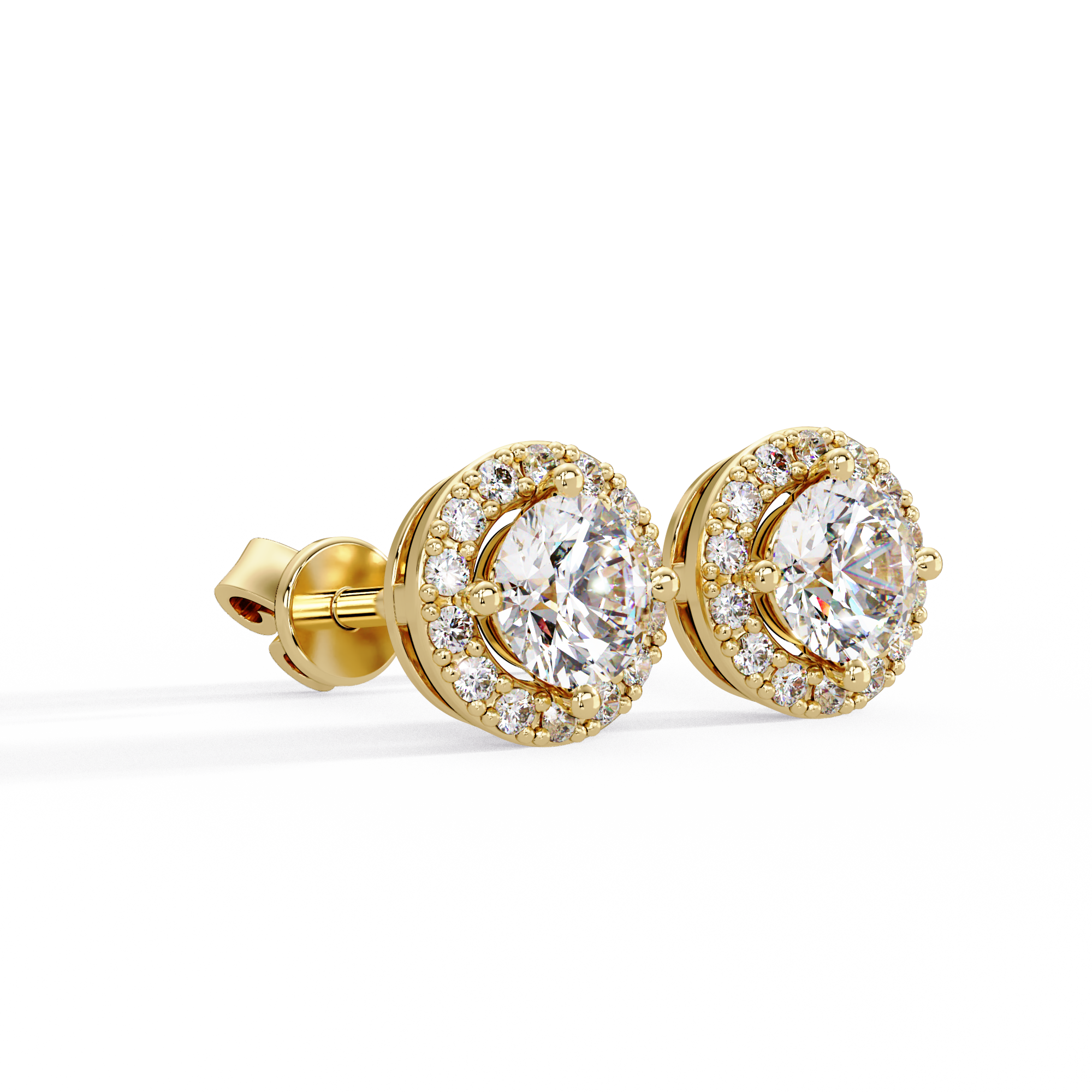 IGI Certified- 1 Ct. Lab Grown Diamond (VS/E-F) The Stella: Classic Diamond Cluster Earrings