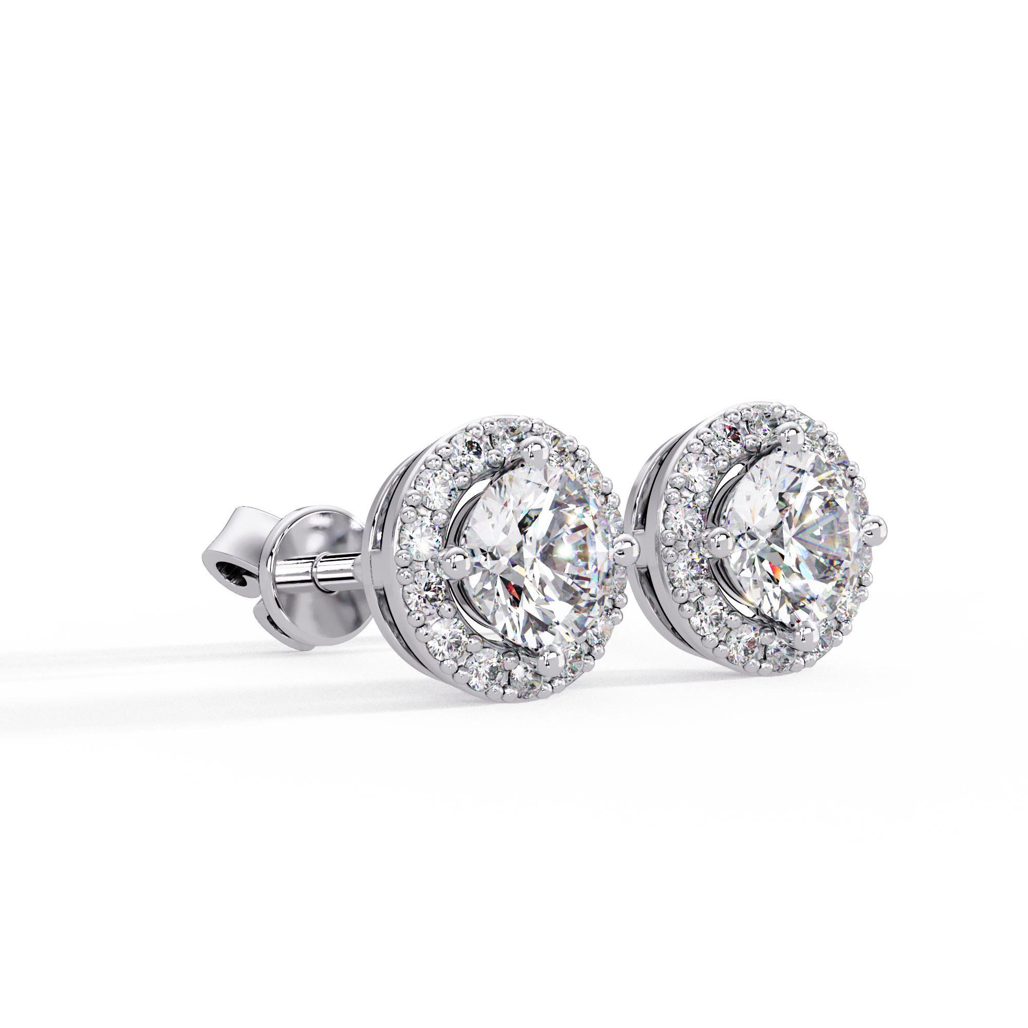 IGI Certified- 1 Ct. Lab Grown Diamond (VS/E-F) The Stella: Classic Diamond Cluster Earrings