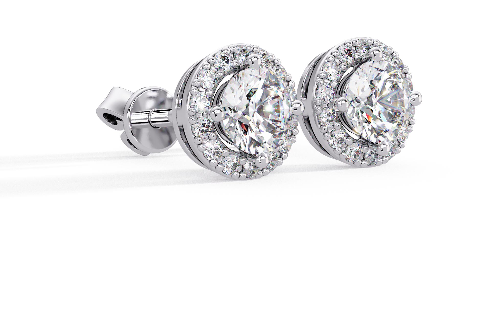 IGI Certified- 1 Ct. Lab Grown Diamond (VS/E-F) The Stella: Classic Diamond Cluster Earrings