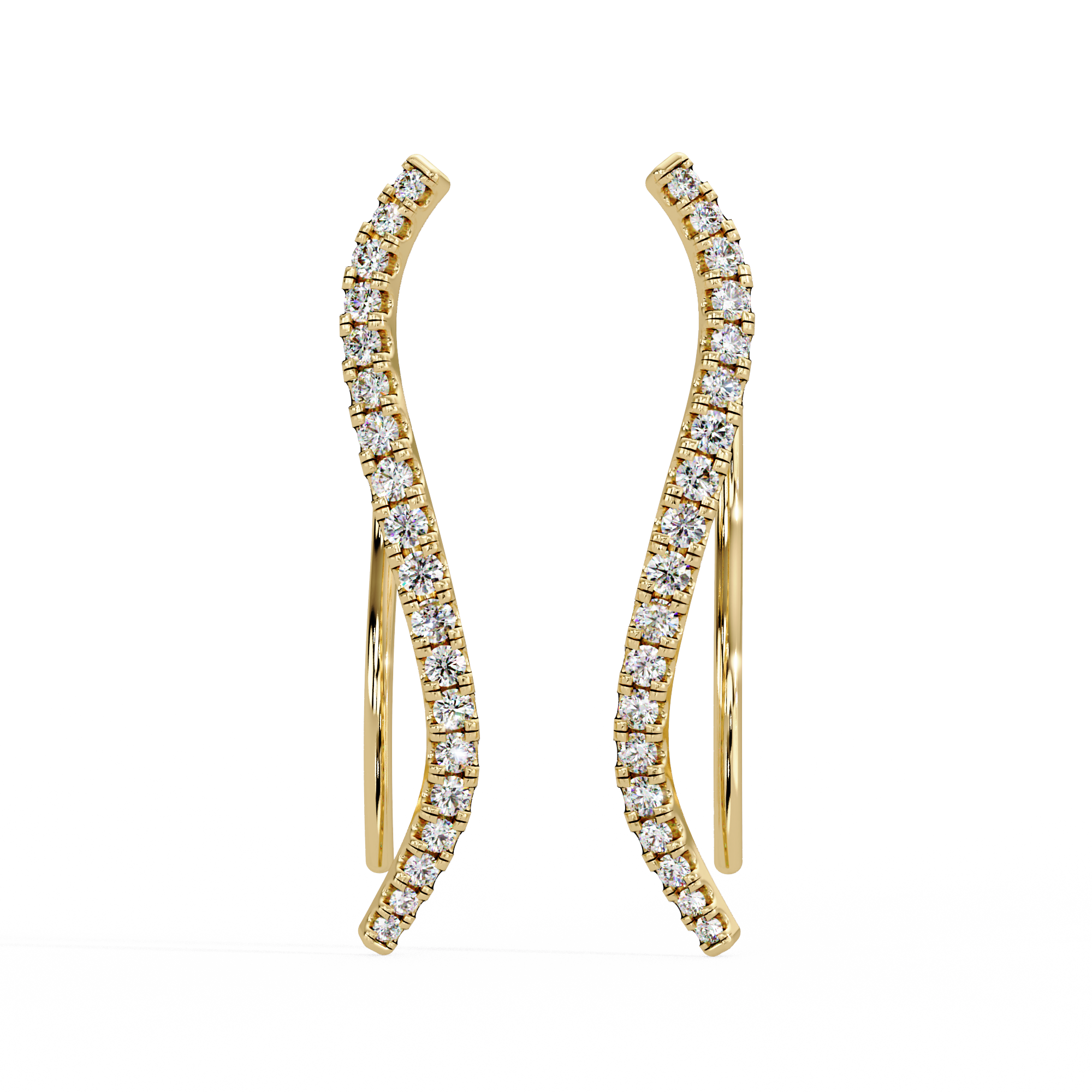 IGI Certified-1/3 Cts Lab Grown Diamond (VS/E-F) Climber Earrings