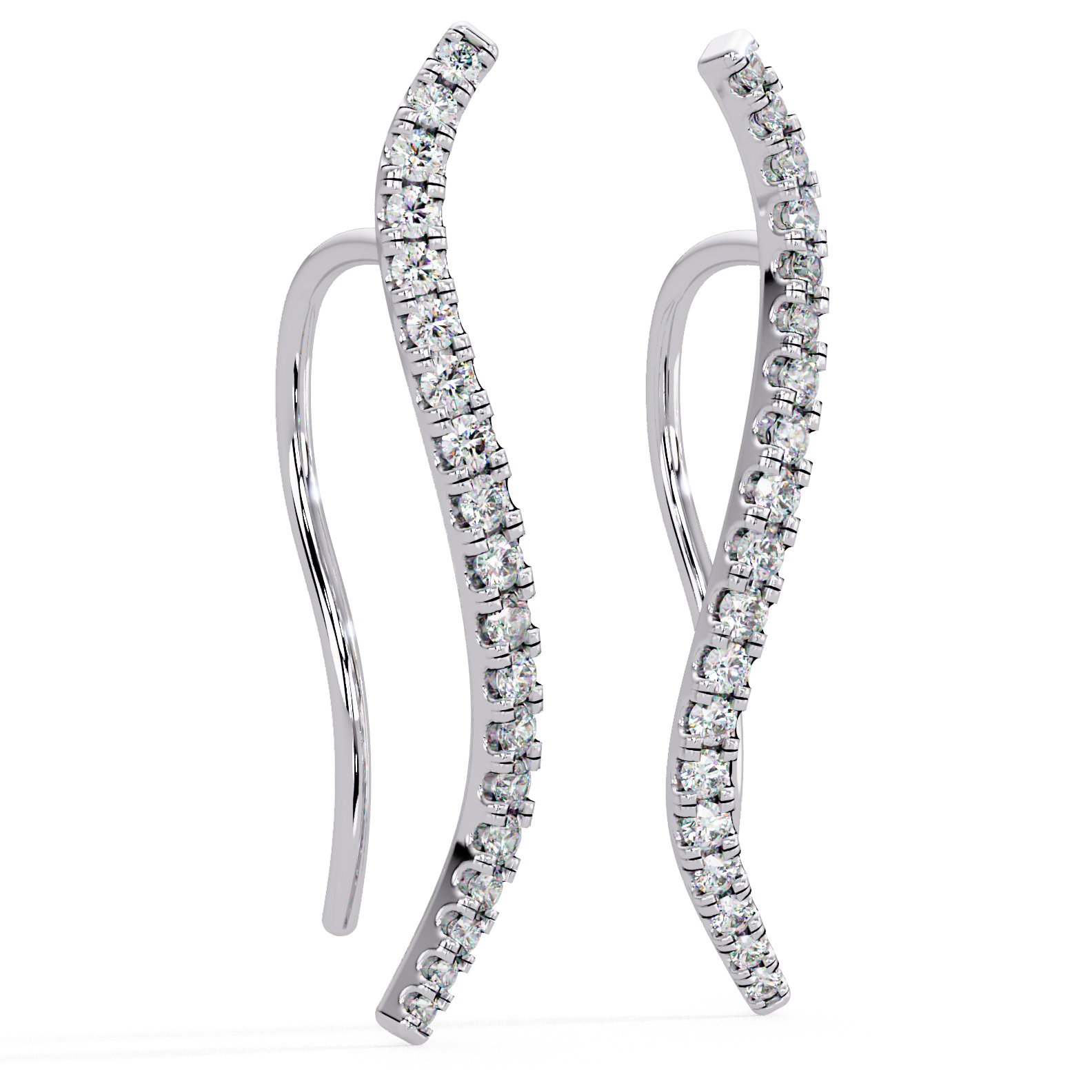 IGI Certified-1/3 Cts Lab Grown Diamond (VS/E-F) Climber Earrings