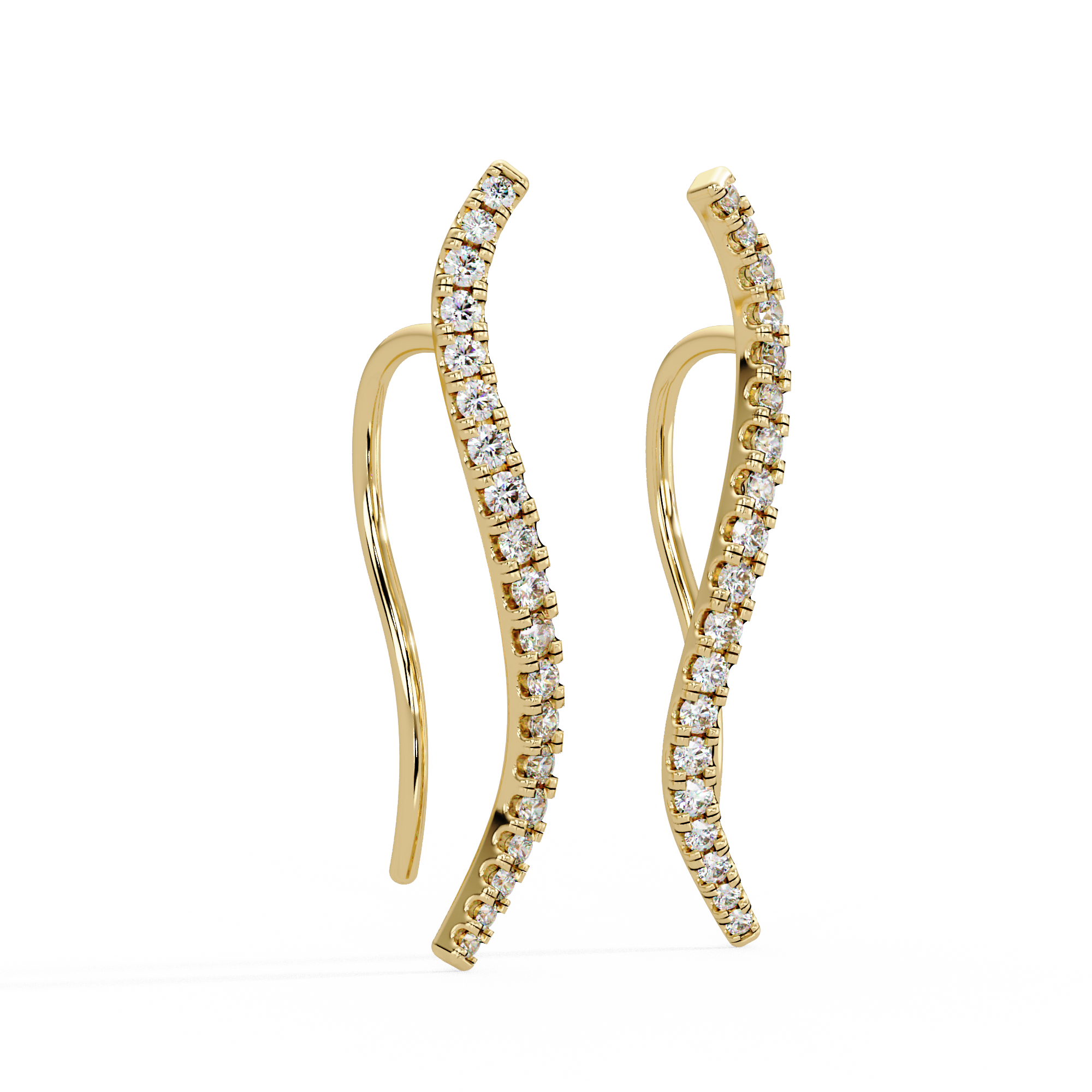 IGI Certified-1/3 Cts Lab Grown Diamond (VS/E-F) Climber Earrings