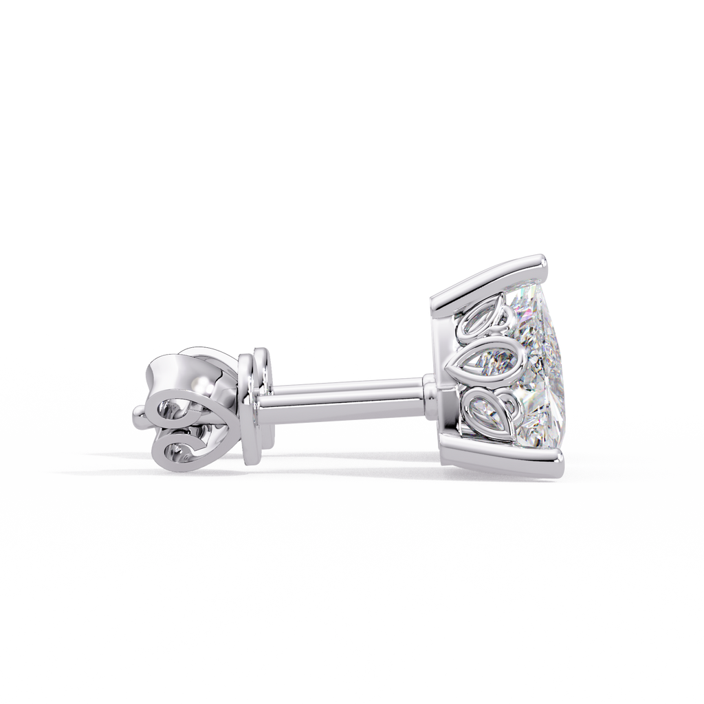 IGI Certified- 2 Ct. Lab Grown Diamond (VS/E-F) The Aurora Trillion Diamond Stud Earrings
