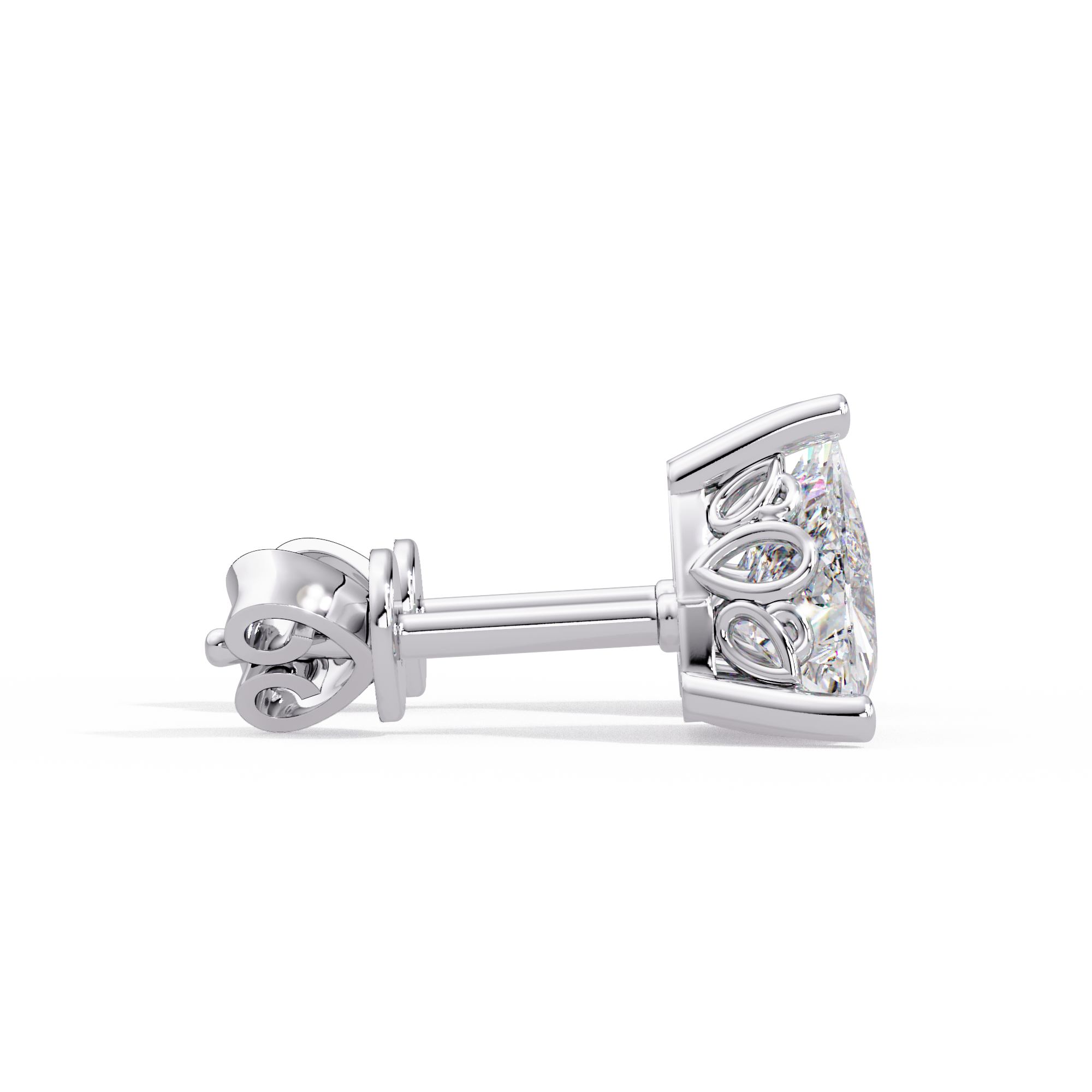 IGI Certified- 2 Ct. Lab Grown Diamond (VS/E-F) The Aurora Trillion Diamond Stud Earrings