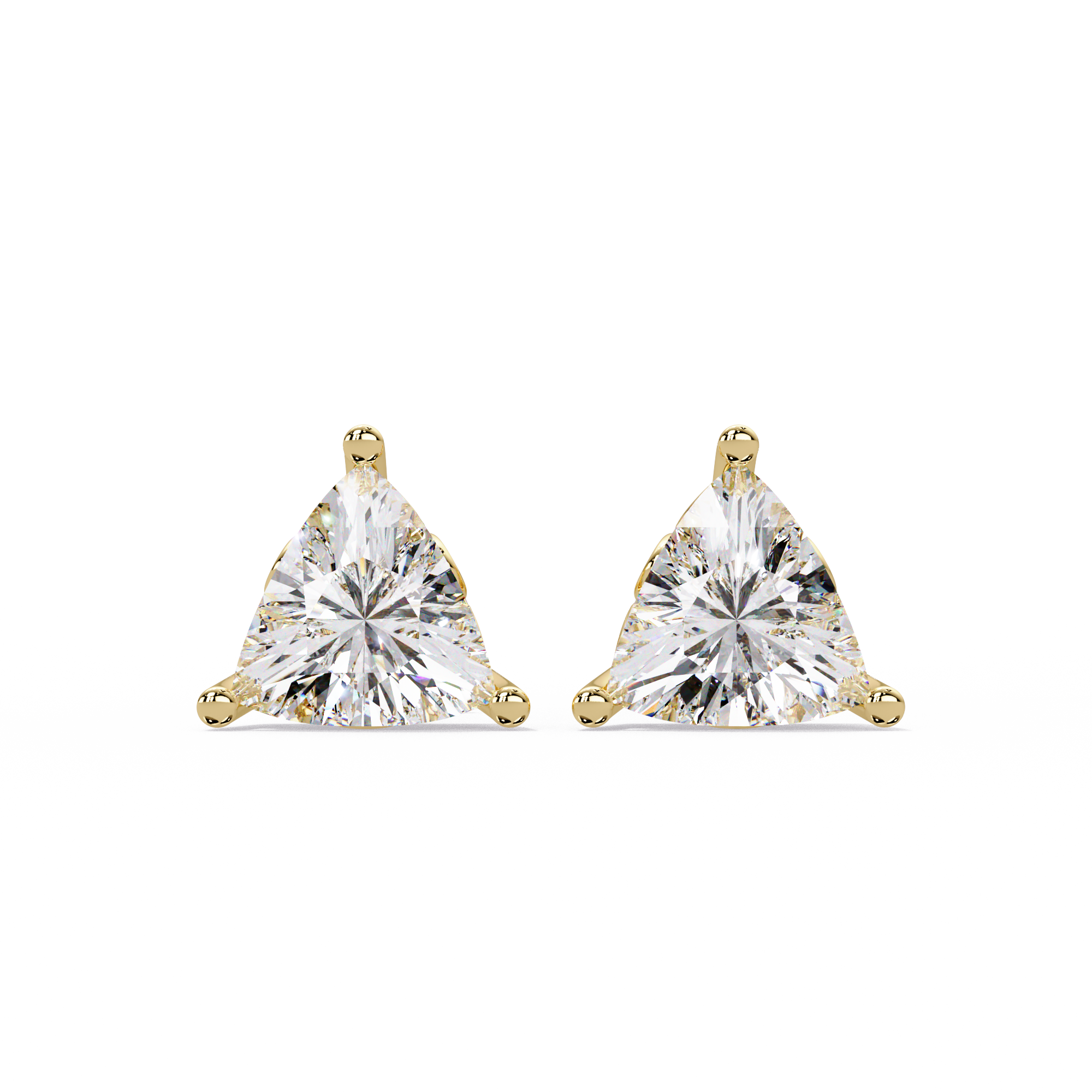 IGI Certified- 2 Ct. Lab Grown Diamond (VS/E-F) The Aurora Trillion Diamond Stud Earrings