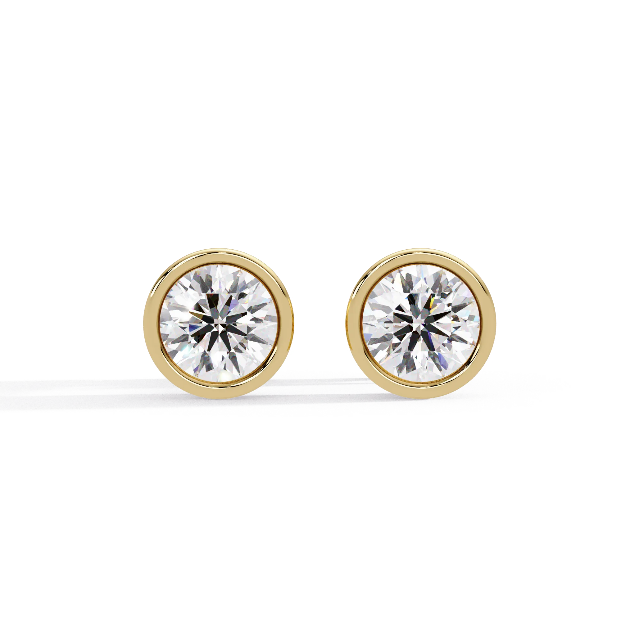 IGI Certified-1.5 Ct. Lab Grown Diamond (VS/E-F) Classic Bezel Set Diamond Stud Earring