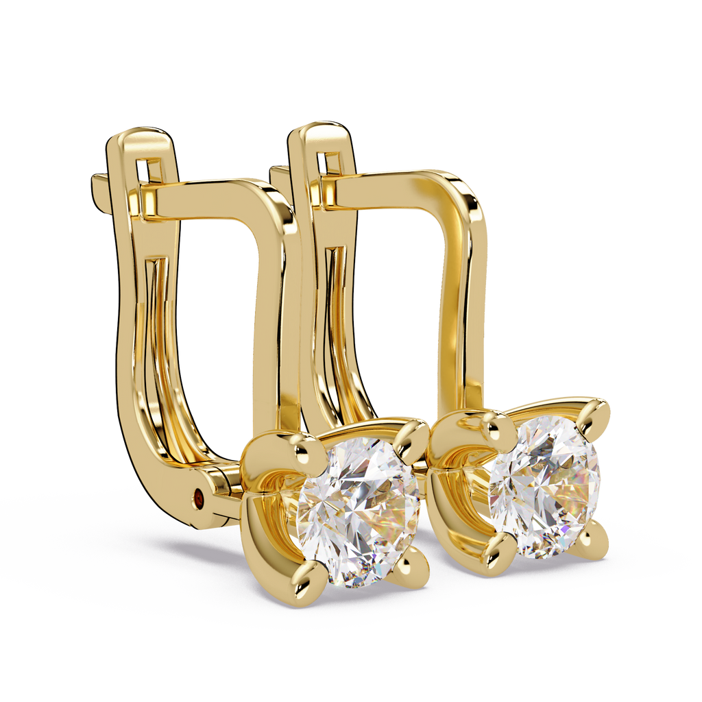 IGI Certified-1 Ct. Lab Grown Diamond (VS/E-F) Classic Diamond Huggie Earring