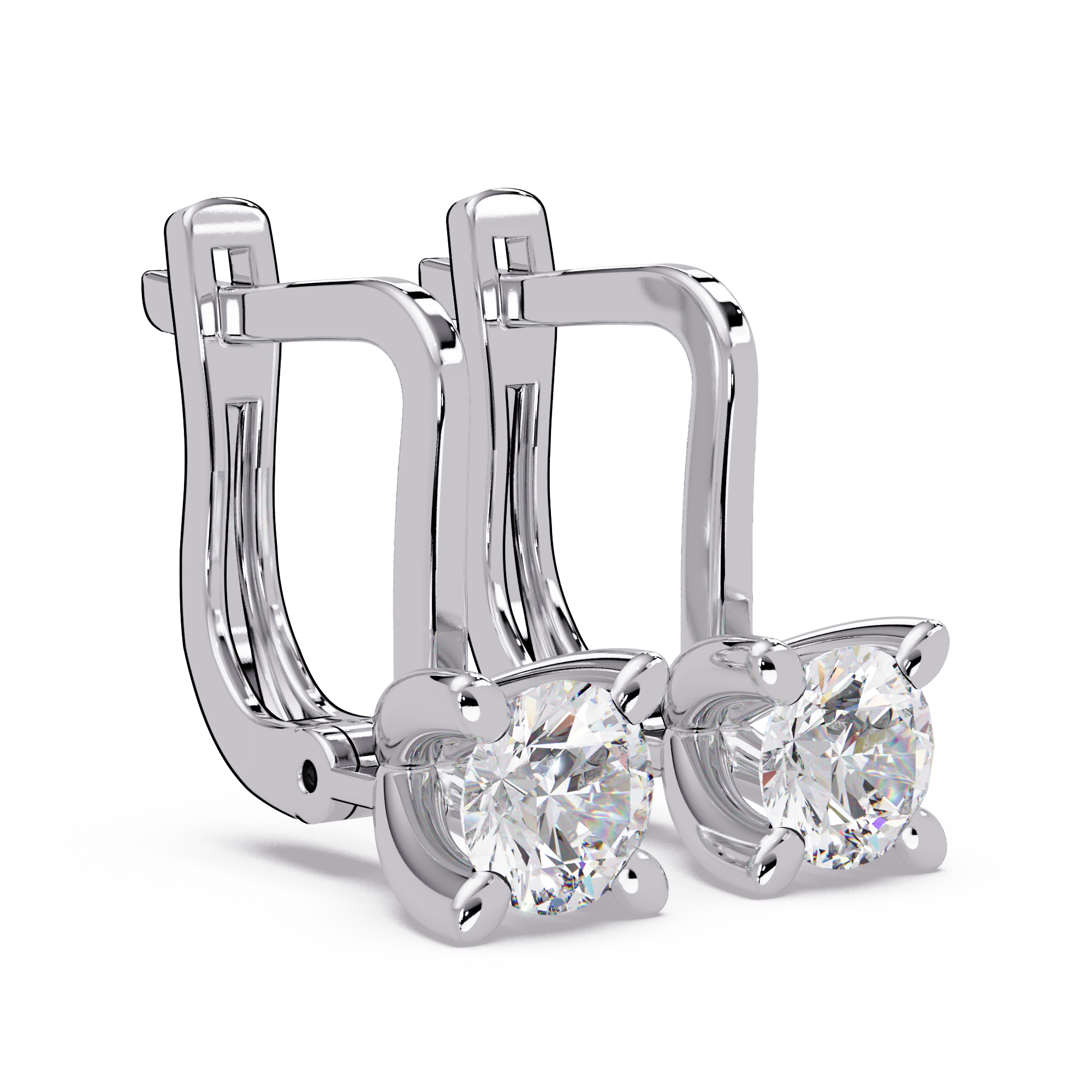 IGI Certified-1 Ct. Lab Grown Diamond (VS/E-F) Classic Diamond Huggie Earring