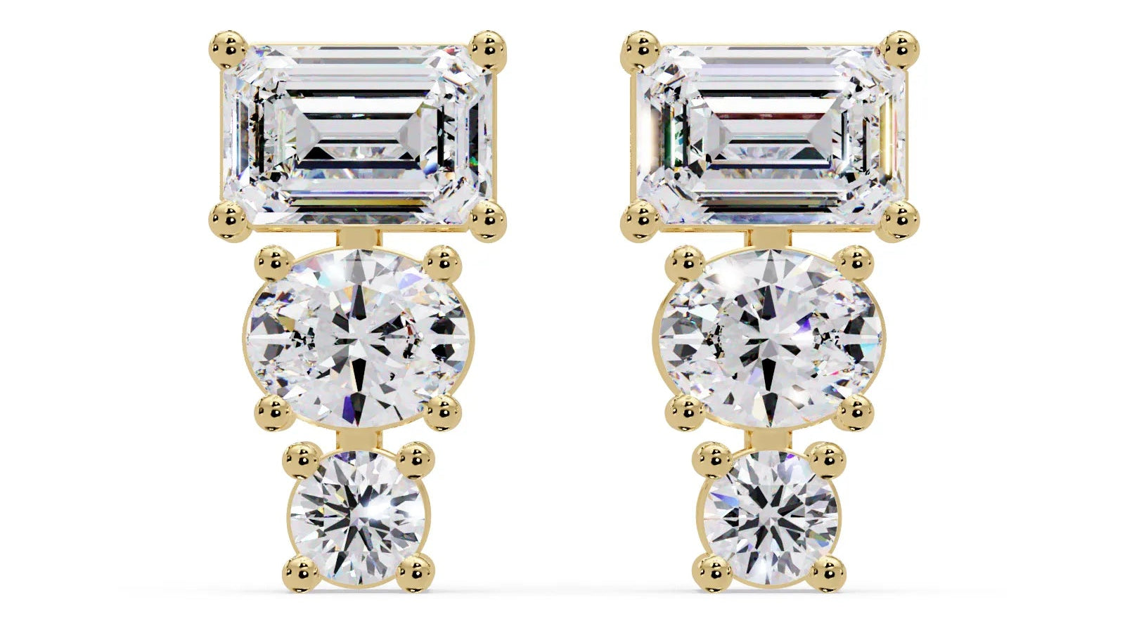 IGI Certified-1.5 Ct. Lab Grown Diamond (VS/E-F) Elegant Dangle Diamond Earring