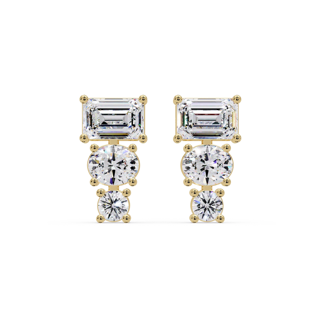 IGI Certified-1.5 Ct. Lab Grown Diamond (VS/E-F) Elegant Dangle Diamond Earring