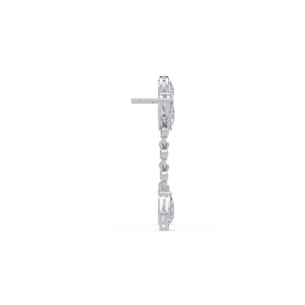 IGI Certified-5.25 Ct. Lab Grown Diamond (VS/E-F) Cascade Diamond Earring