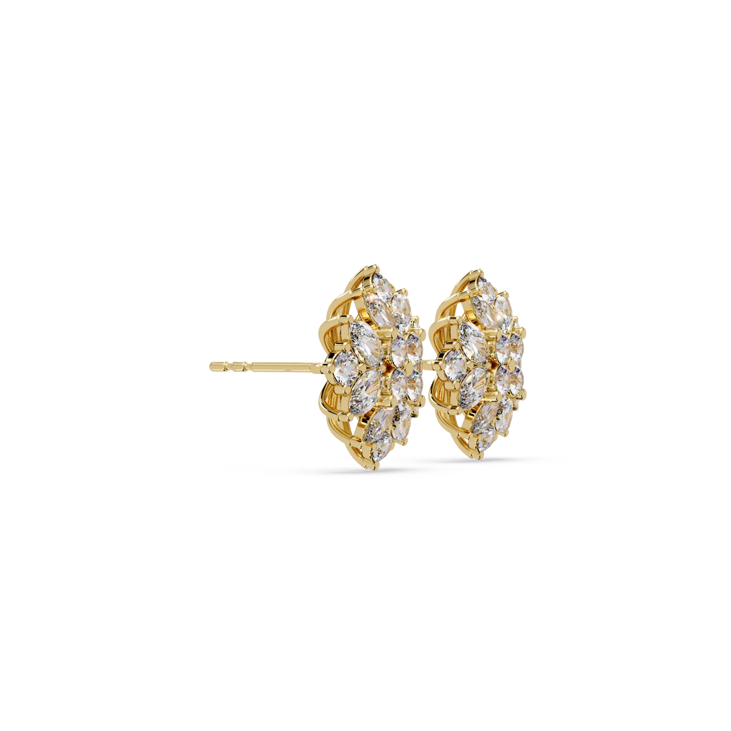 IGI Certified-3.00 Cts Lab Grown Diamond (VS/E-F) Snowflake Earring