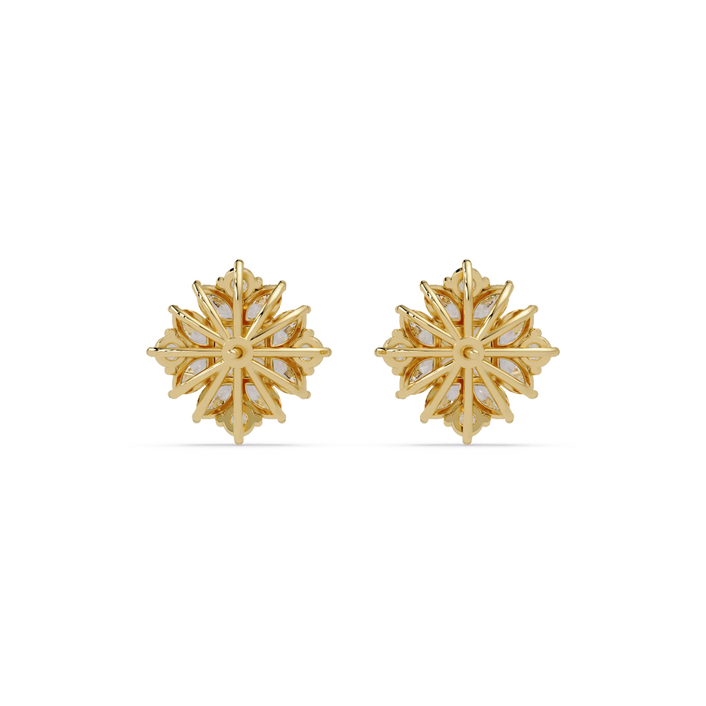 IGI Certified-3.00 Cts Lab Grown Diamond (VS/E-F) Snowflake Earring
