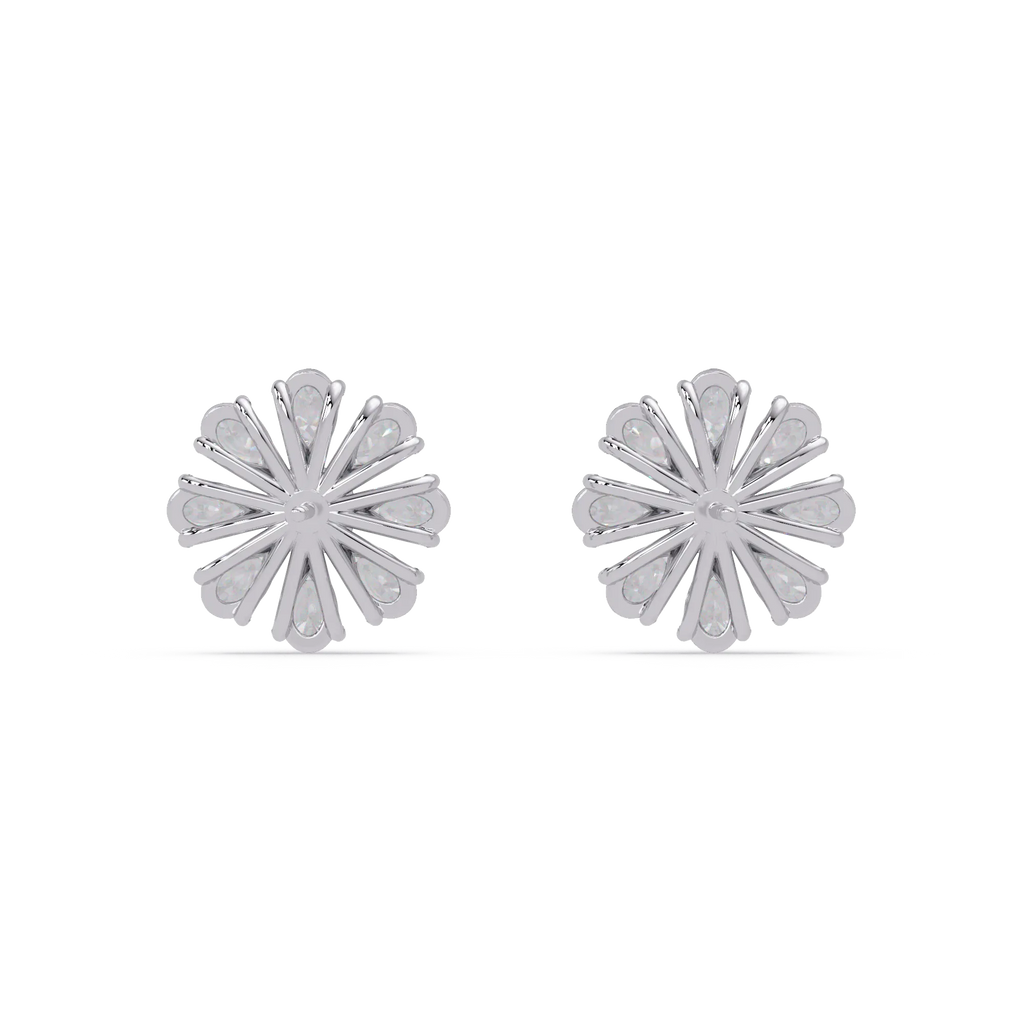 IGI Certified-3.5 Cts Lab Grown Diamond (VS/E-F) Flower Earring