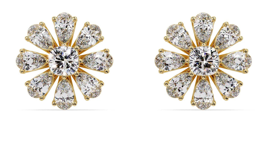 IGI Certified-3.5 Cts Lab Grown Diamond (VS/E-F) Flower Earring