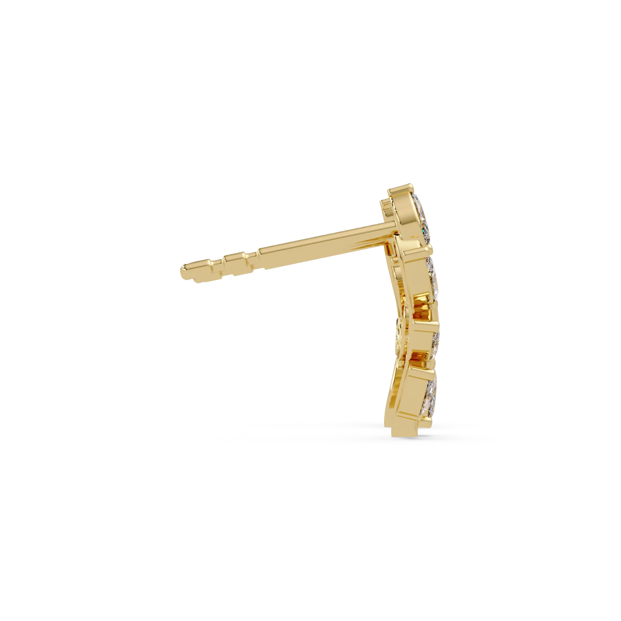 IGI Certified-1/3 Cts Lab Grown Diamond (VS/E-F) Leaf Climber Earring