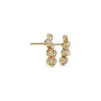 IGI Certified-0.60 Cts Lab Grown Diamond (VS/E-F) Leaf Earring -925 Sterling Silver