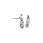 IGI Certified-0.60 Cts Lab Grown Diamond (VS/E-F) Leaf Earring -925 Sterling Silver