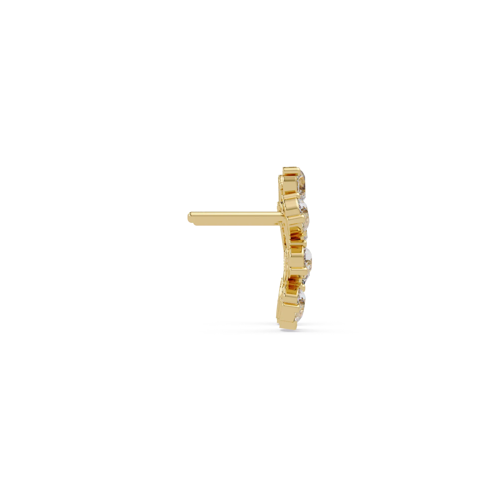 IGI Certified-0.60 Cts Lab Grown Diamond (VS/E-F) Leaf Earring -925 Sterling Silver