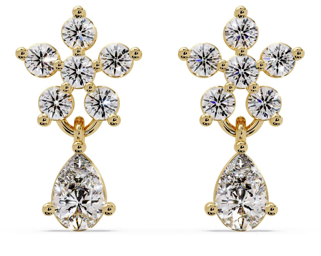 IGI Certified- 1.33 Ct Lab Grown Diamond (VS/E-F) Bloom Earrings