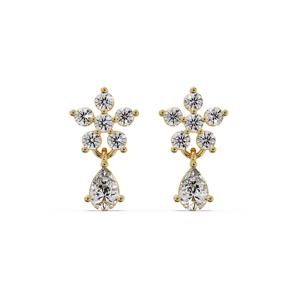 IGI Certified- 1.33 Ct Lab Grown Diamond (VS/E-F) Bloom Earrings