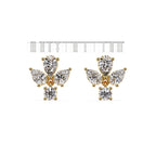 IGI Certified- 2 Ct Lab Grown Diamond (VS/E-F) Floral Pear and Round Drop Earrings