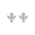 IGI Certified- 2 Ct Lab Grown Diamond (VS/E-F) Floral Pear and Round Drop Earrings