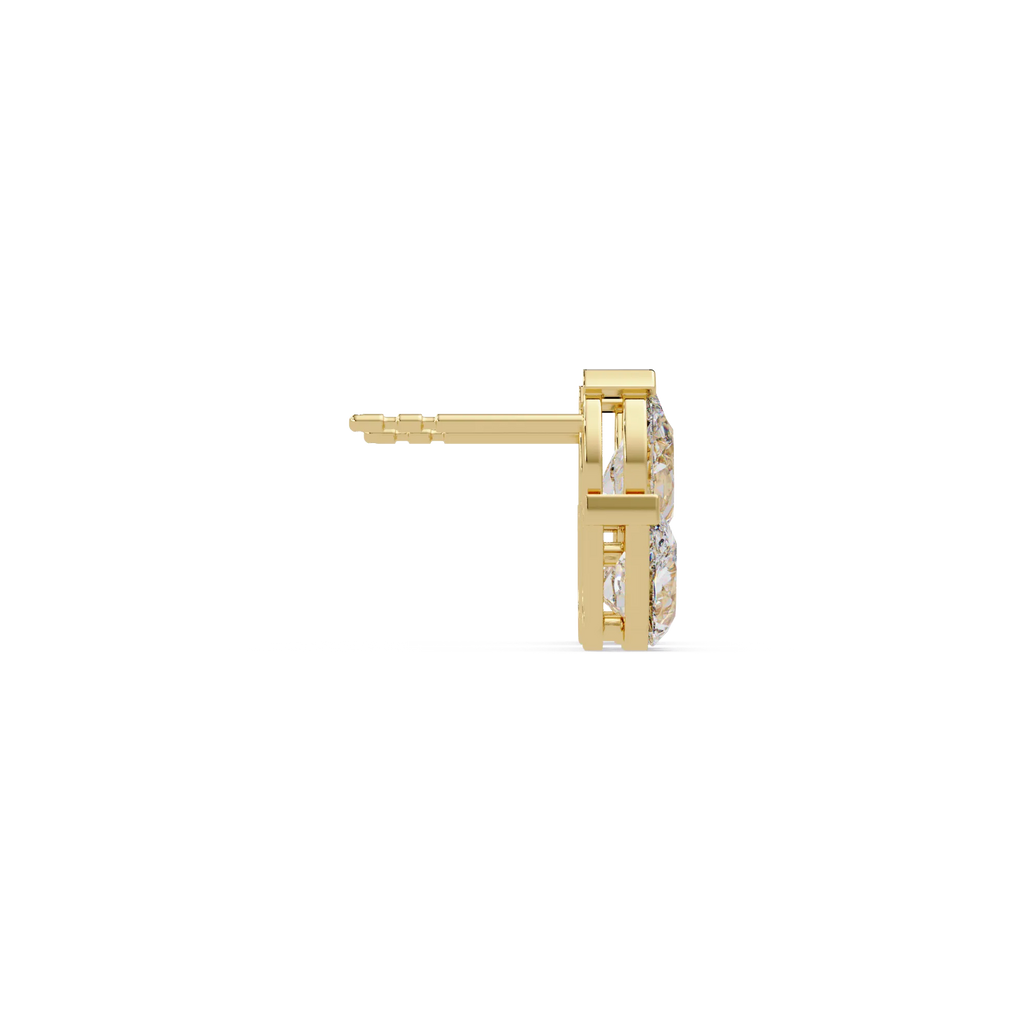 IGI Certified- 3.00 Ct Lab Grown Diamond (VS/E-F) Lotus Earrings