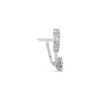 IGI Certified- 4.25 Ct Lab Grown Diamond (VS/E-F) Floral J-Hoop Earrings