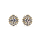 IGI Certified- 1.75 Ct Lab Grown Diamond (VS/E-F) Oval Halo Earrings