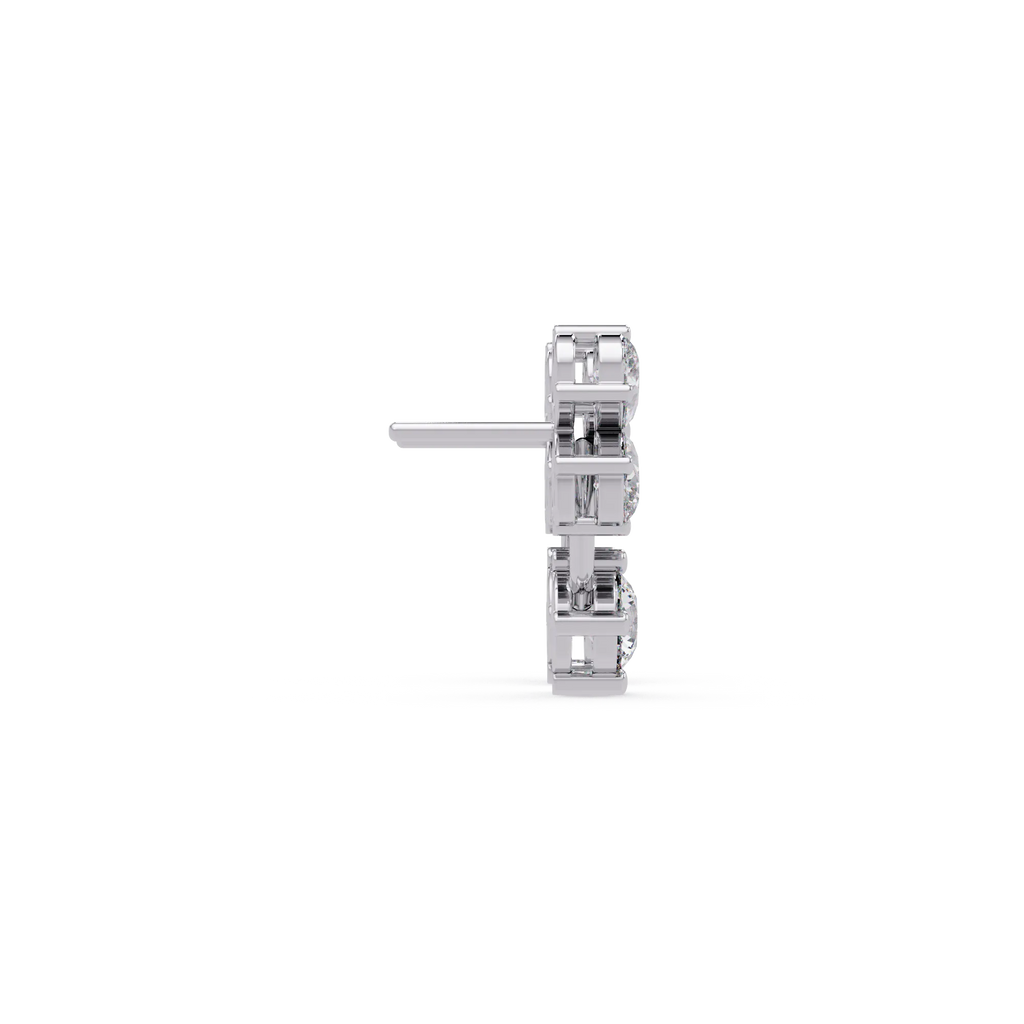 IGI Certified- 1.60 Ct Lab Grown Diamond (VS/E-F) Clover Earrings