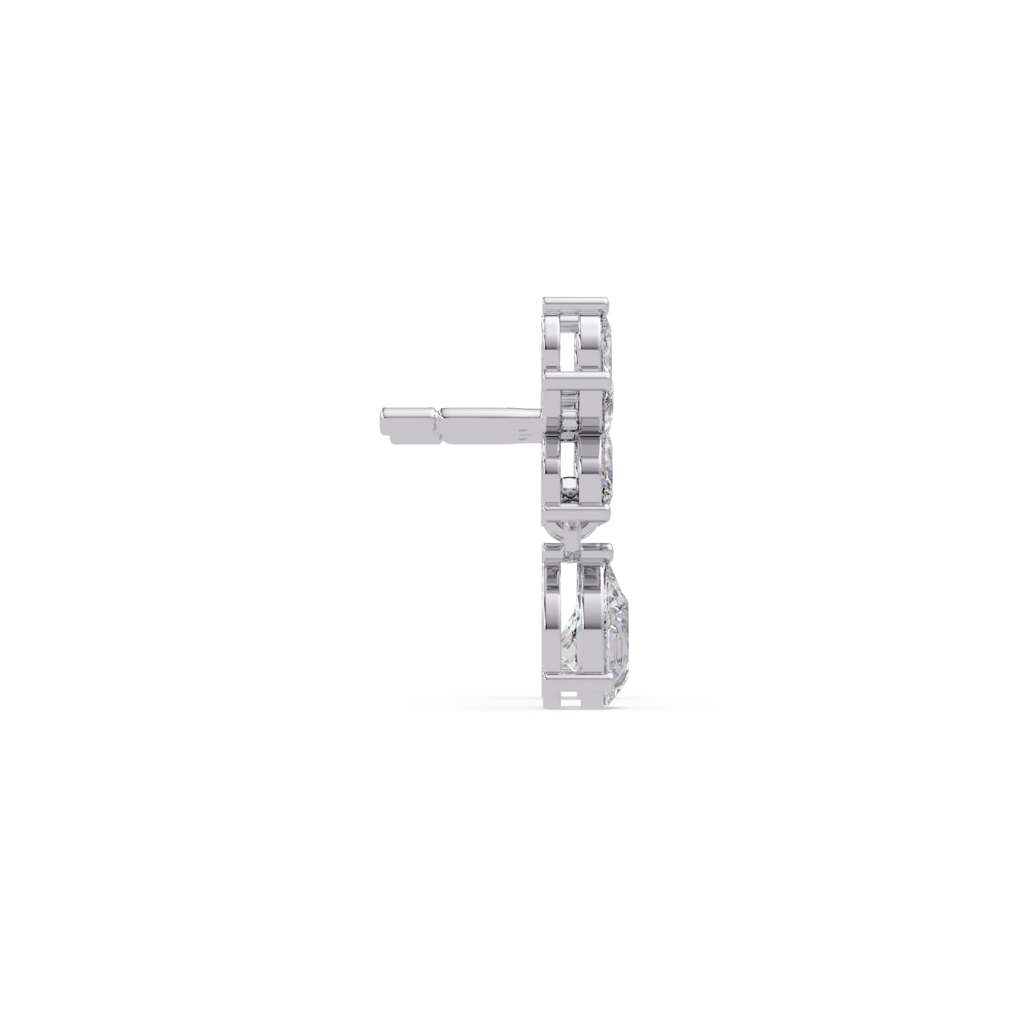 IGI Certified- 1.75 Ct Lab Grown Diamond (VS/E-F) Floral Tear Drop Earrings