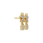 IGI Certified- 1.75 Ct Lab Grown Diamond (VS/E-F) Floral Tear Drop Earrings